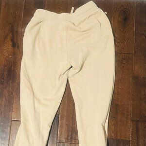 Tan Slim-Fit Joggers with Drawstring Waist
